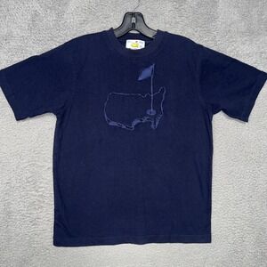 VTG Izod Club x Augusta National Masters T Shirt Adult Sz M Blue Embroider Golf